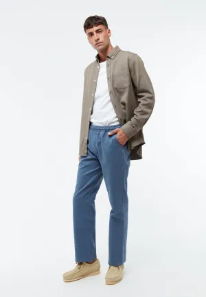 GBERIC Organic Cotton Chinos With Elastic Waistband - Steel Blue Givn Berlin