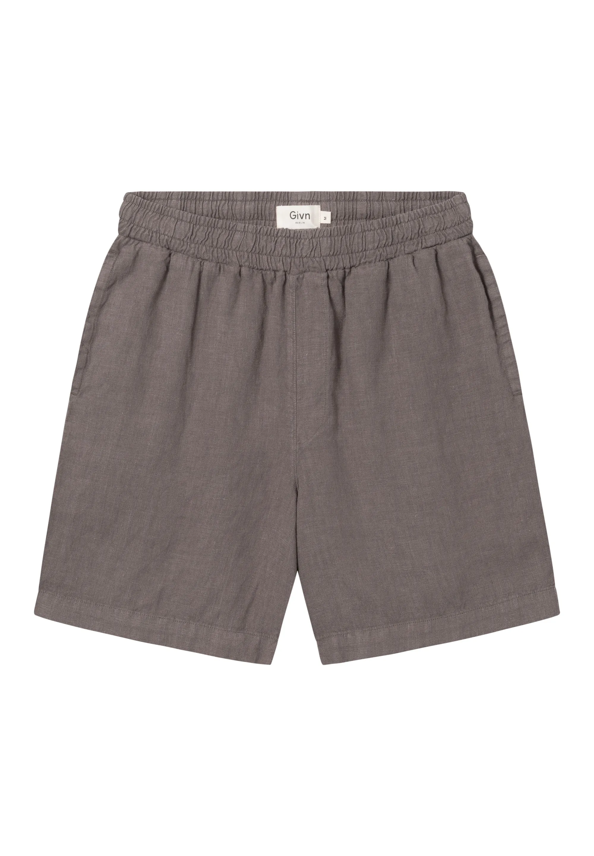 GBLAURIN Linen Shorts With Elastic Waistband - Taupe (Linen) Givn Berlin