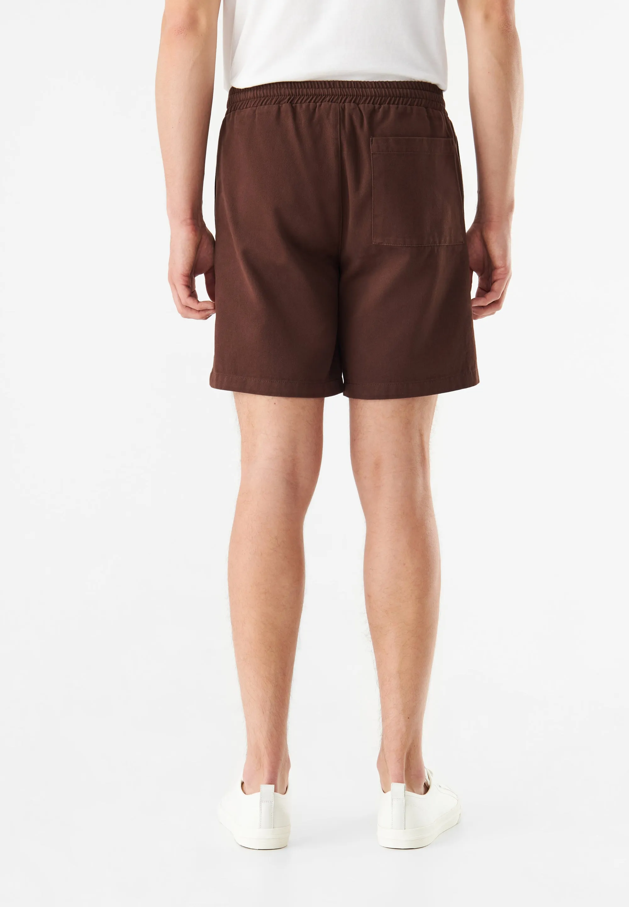 GBLAURIN Organic Cotton Shorts With Elastic Waistband - Sepia Brown Givn Berlin