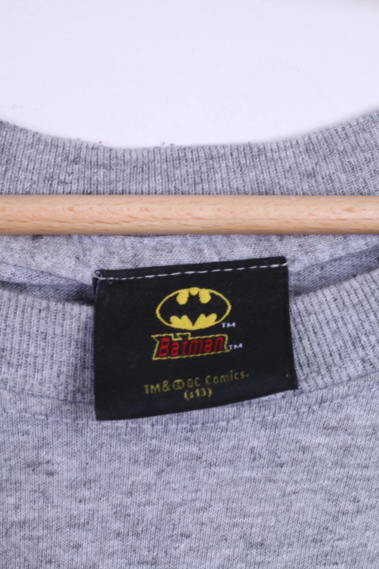 GILDAN Batman Mens 2XL Graphic Shirt Grey Cotton