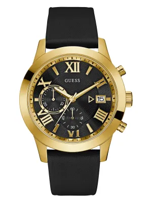 Gold-Tone and Leather Multifunction Watch
