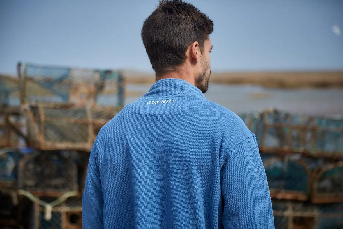 Gun Hill Mens Stiffkey Half Zip Pique Sweater - 3 colours