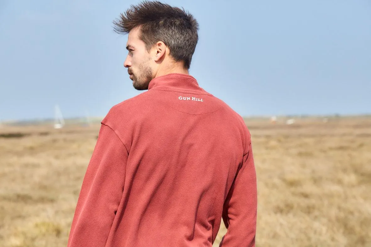 Gun Hill Mens Stiffkey Half Zip Pique Sweater - 3 colours