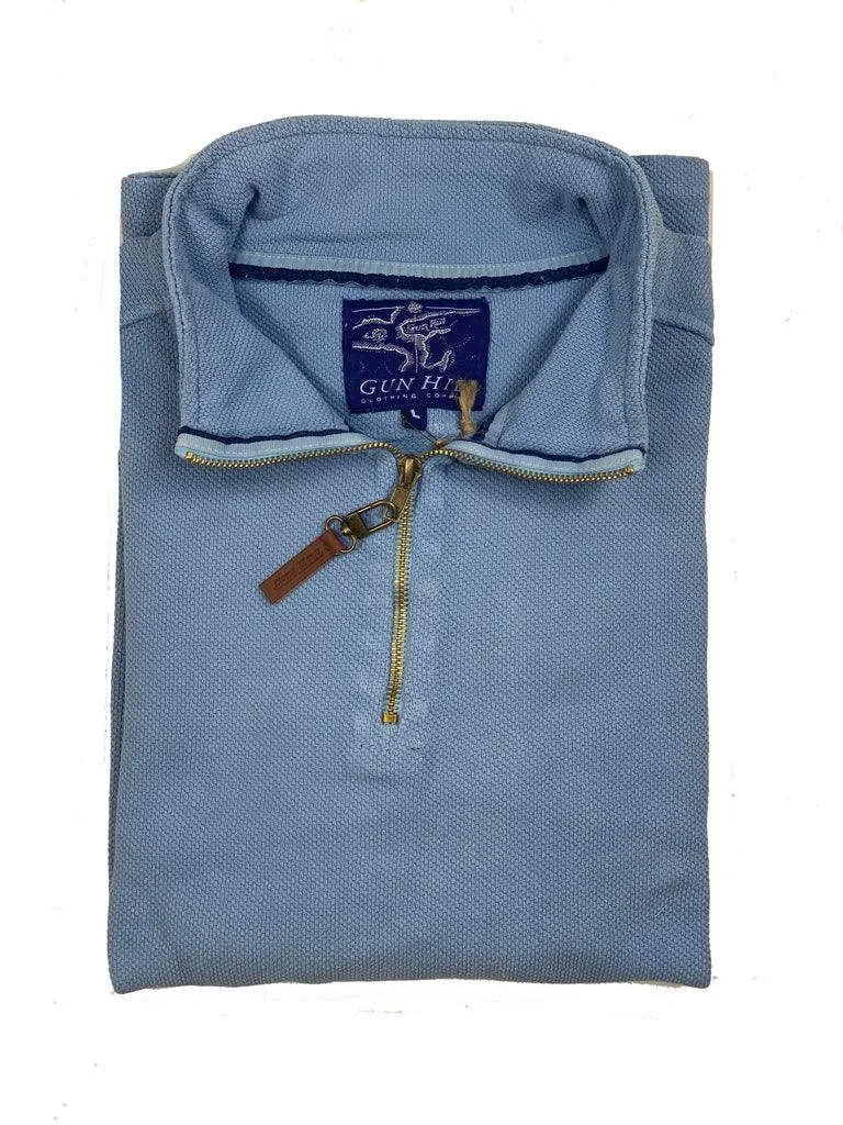 Gun Hill Mens Stiffkey Half Zip Pique Sweater - 3 colours