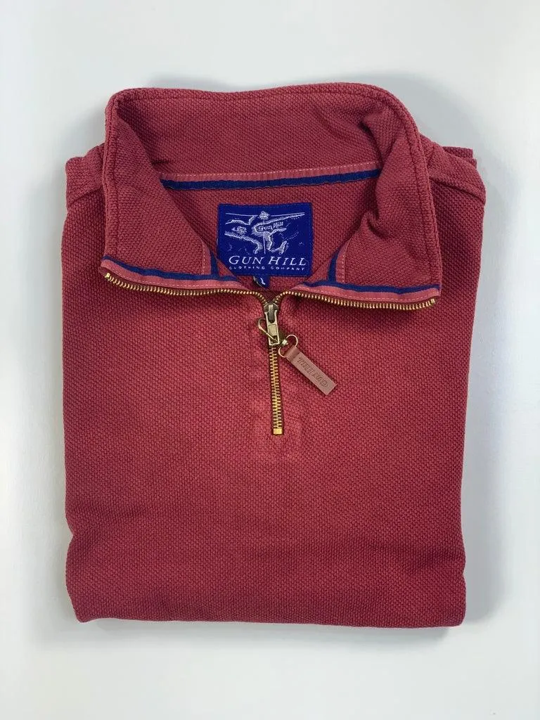 Gun Hill Mens Stiffkey Half Zip Pique Sweater - 3 colours