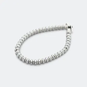 Hematite Roundel Bracelet - 925 Silver