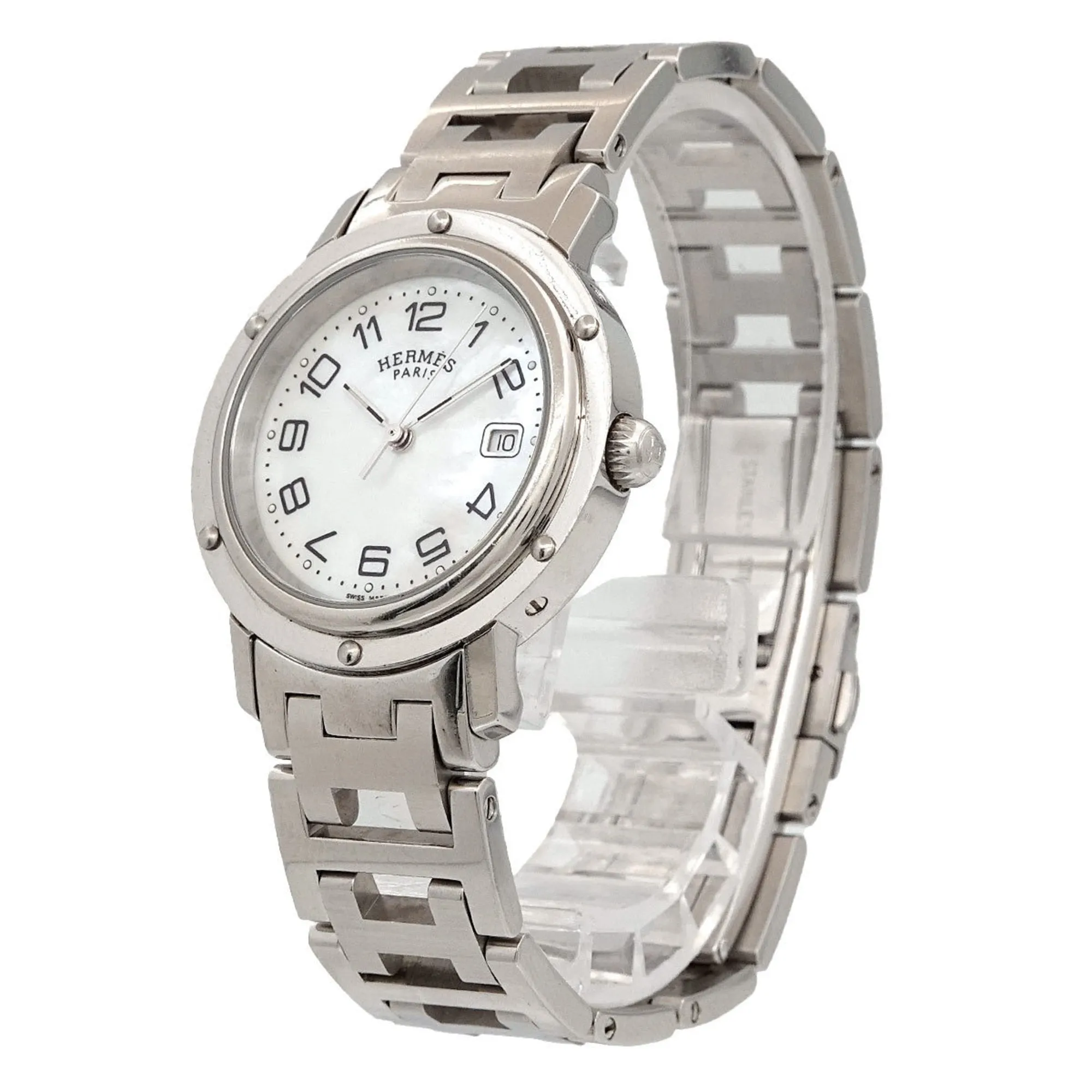 Hermes Stainless Steel Wristwatch (Pre-Owned)