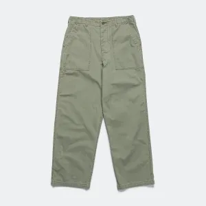 Herringbone Summer Fatigue Pants - Green