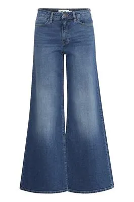 Imogen Wide Leg Jeans (Medium Blue)