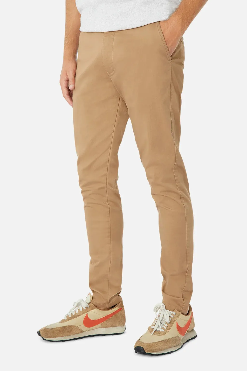Industrie - The Cuba Chino Pant - Antique Navy | Caramel