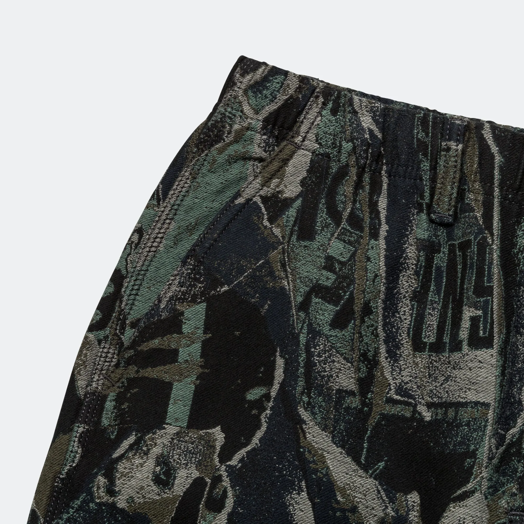 Jacquard Loose Pant - Black