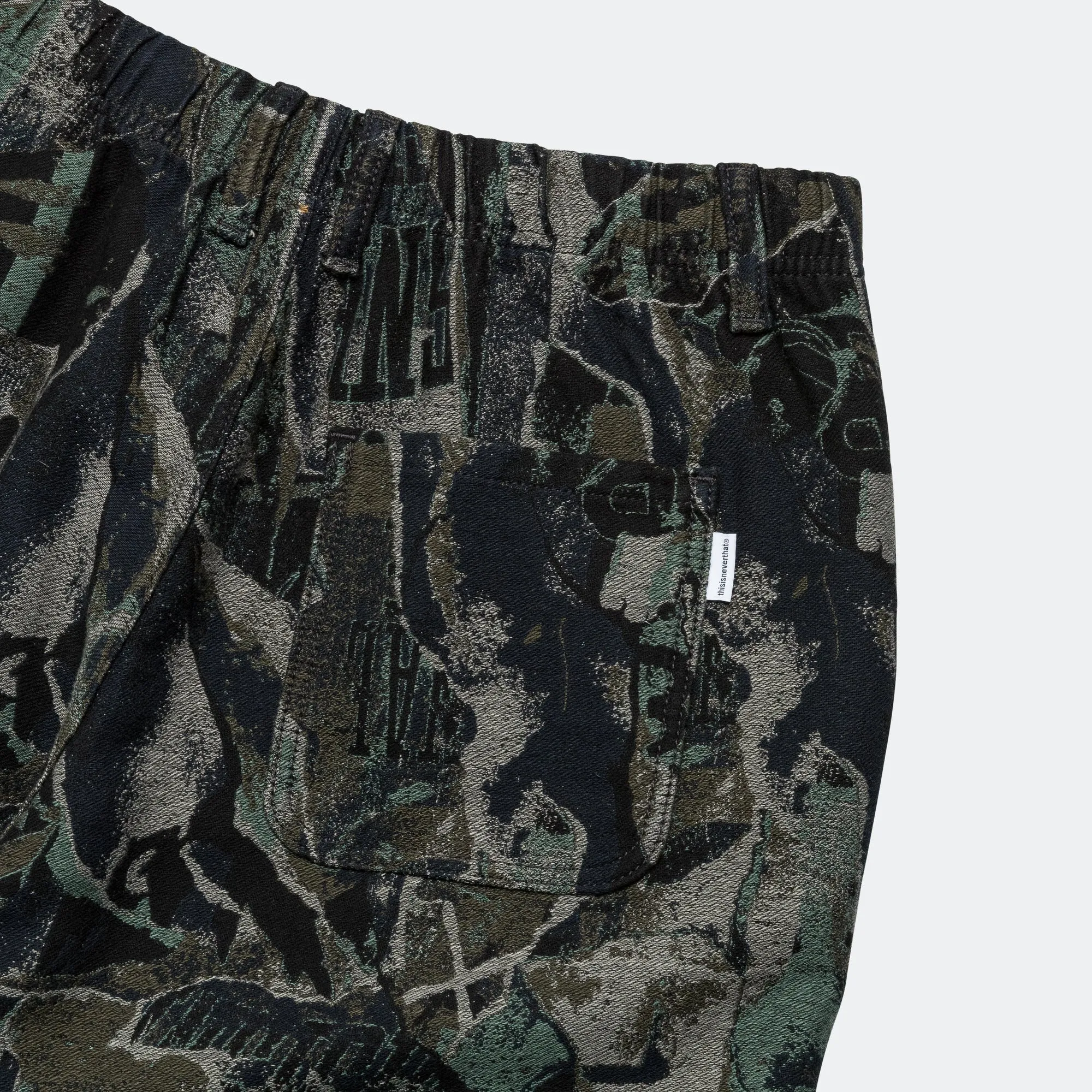 Jacquard Loose Pant - Black