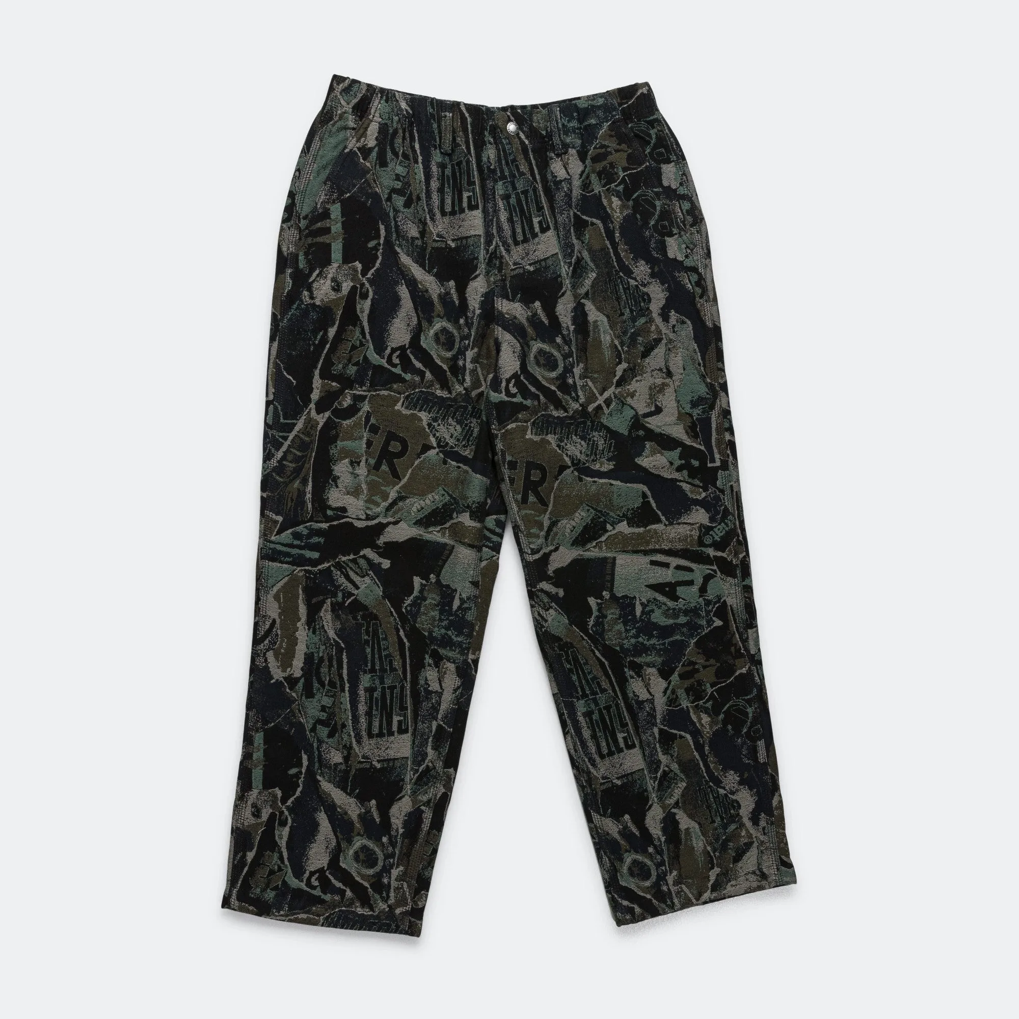 Jacquard Loose Pant - Black