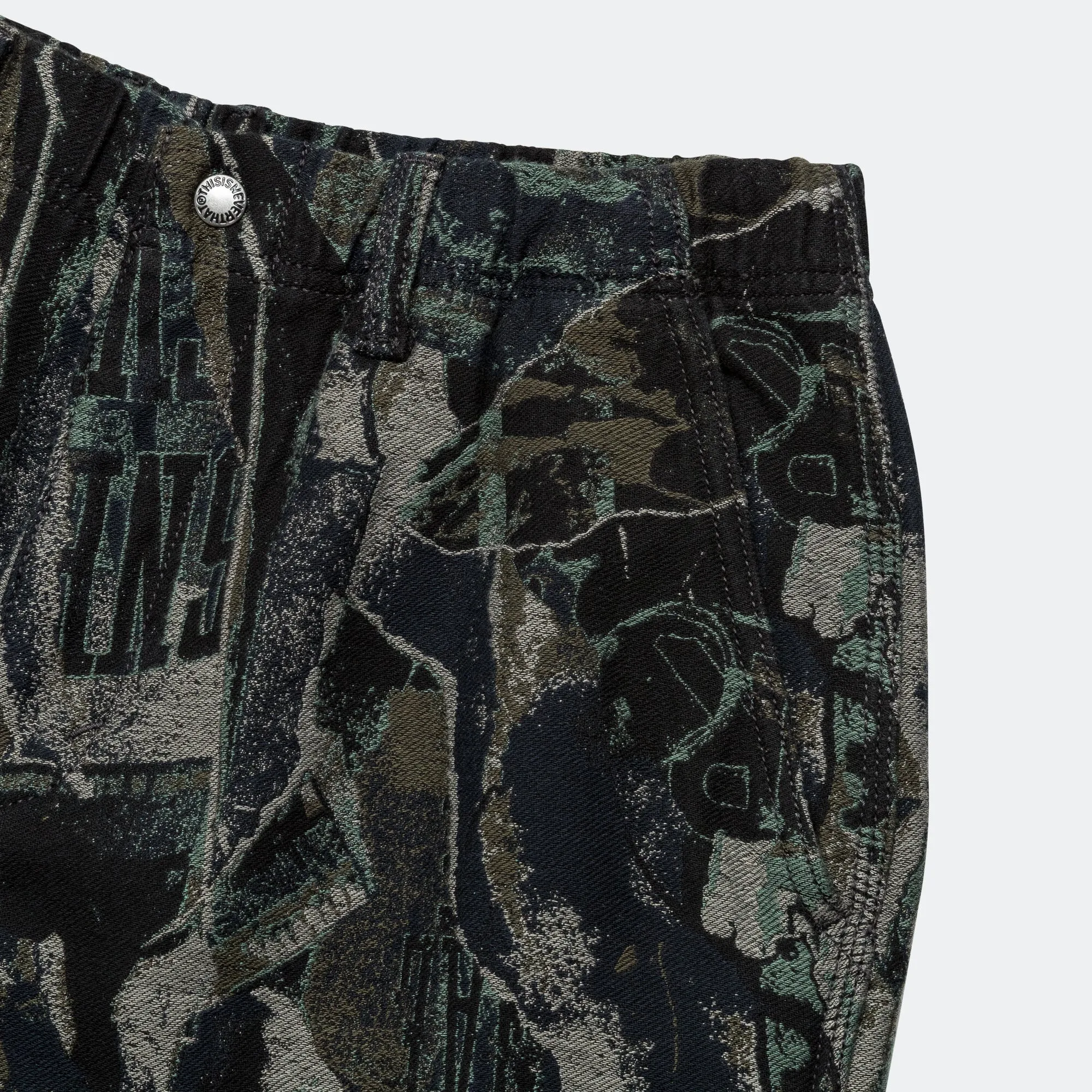 Jacquard Loose Pant - Black
