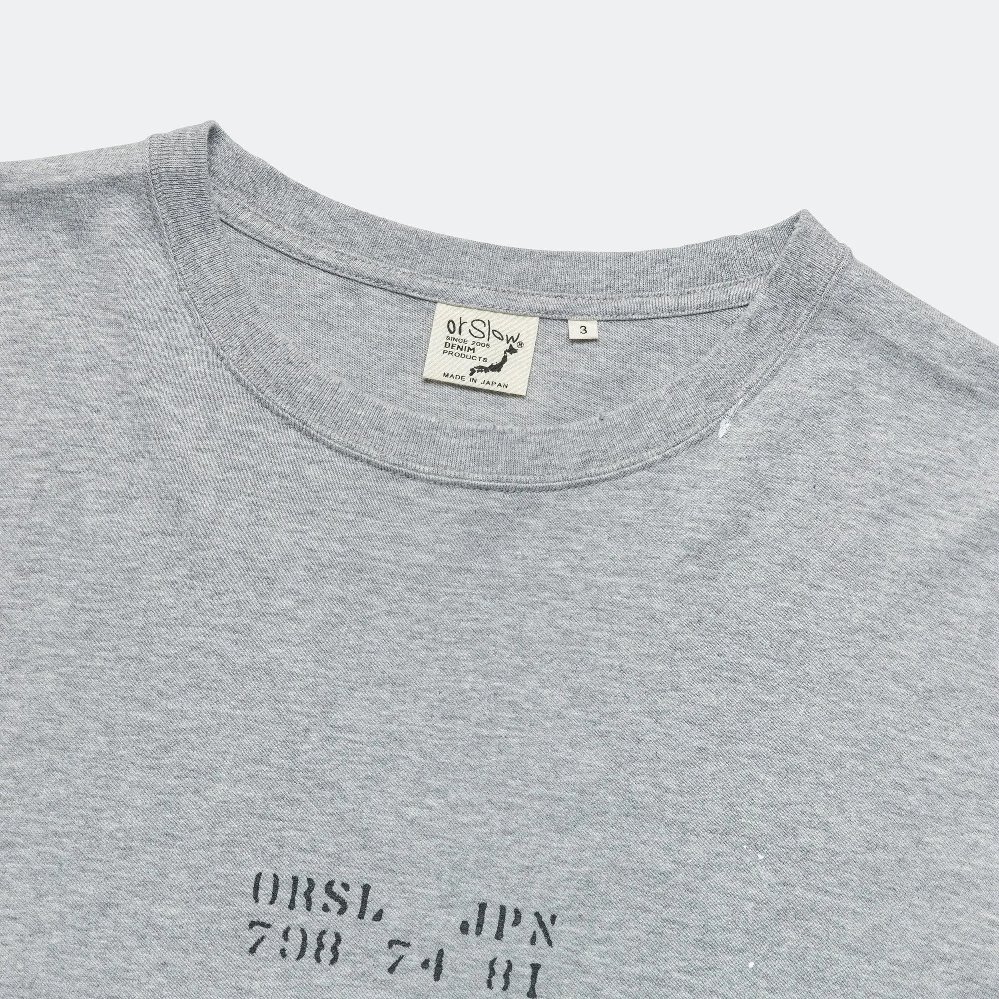 Japan Print SS T-Shirt - Heather Gray