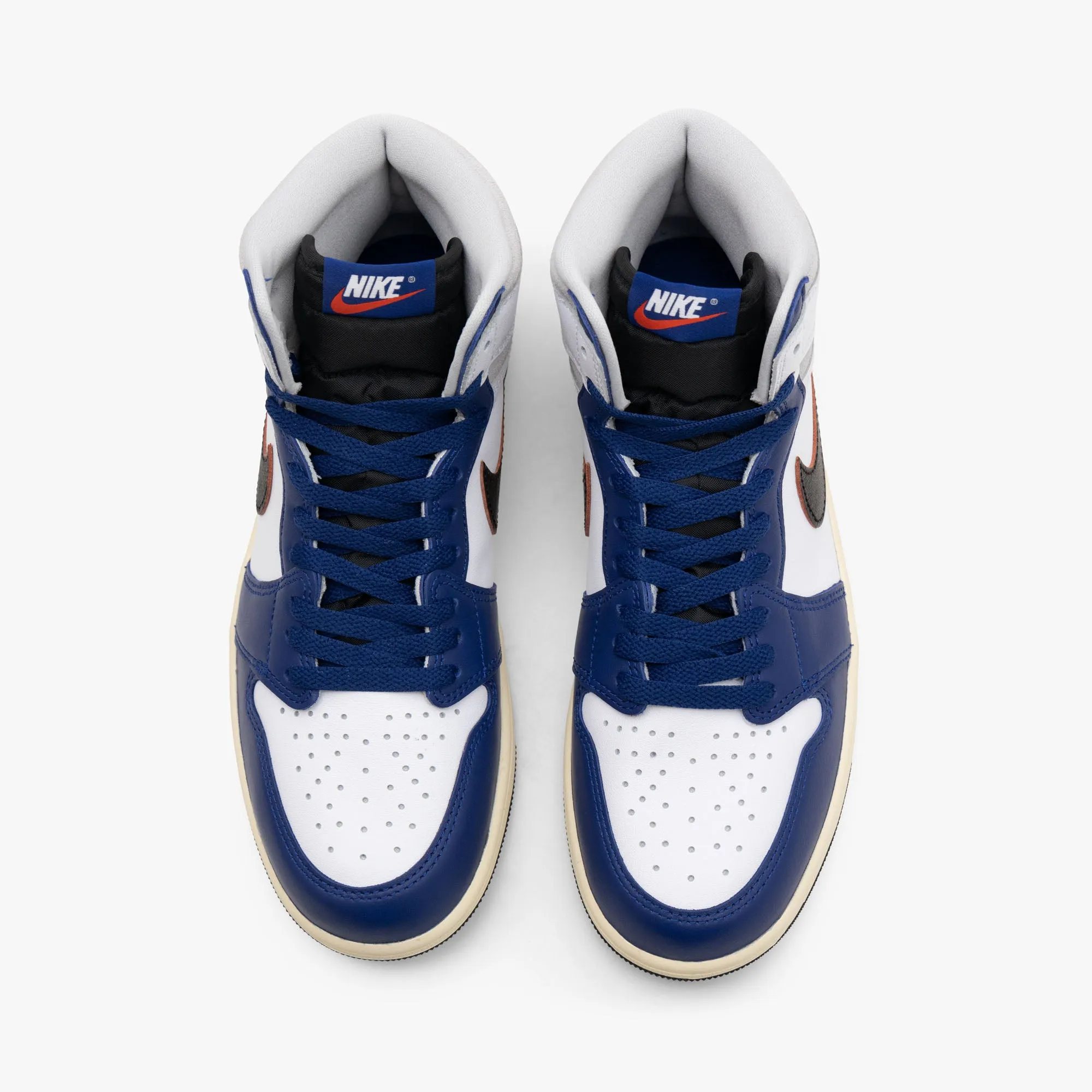 Jordan 1 Retro High OG White / Black / Neutral Grey - Deep Royal Blue