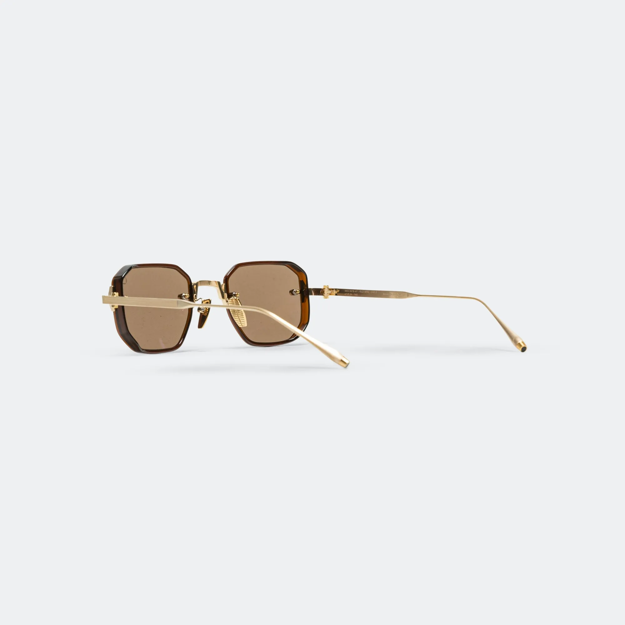 Juno-Two - Brushed Gold/Dark Brown Crystal-Dark Brown Lenses