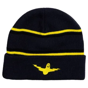 Krooked - Bird Lightening Cuff Beanie Navy/Yellow/Black