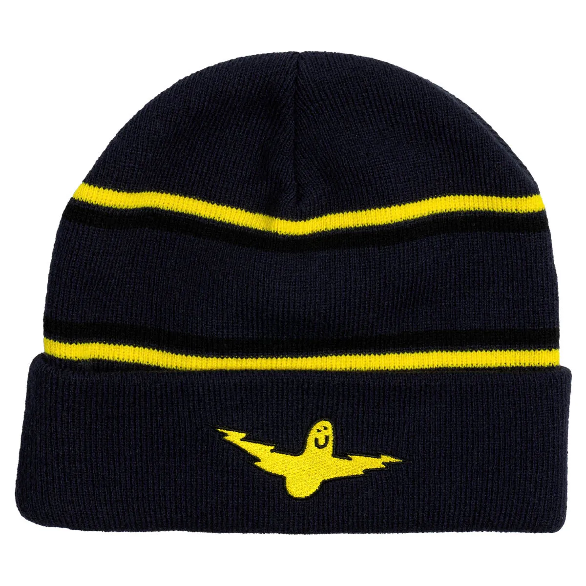 Krooked - Bird Lightening Cuff Beanie Navy/Yellow/Black