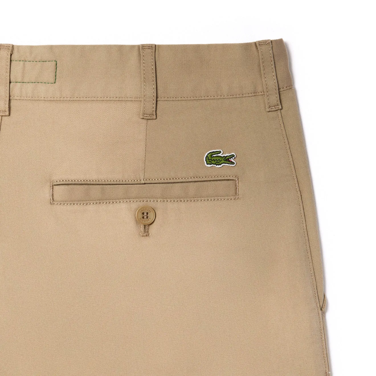 Lacoste Slim Fit Stretch Cotton Chino Pants Beige
