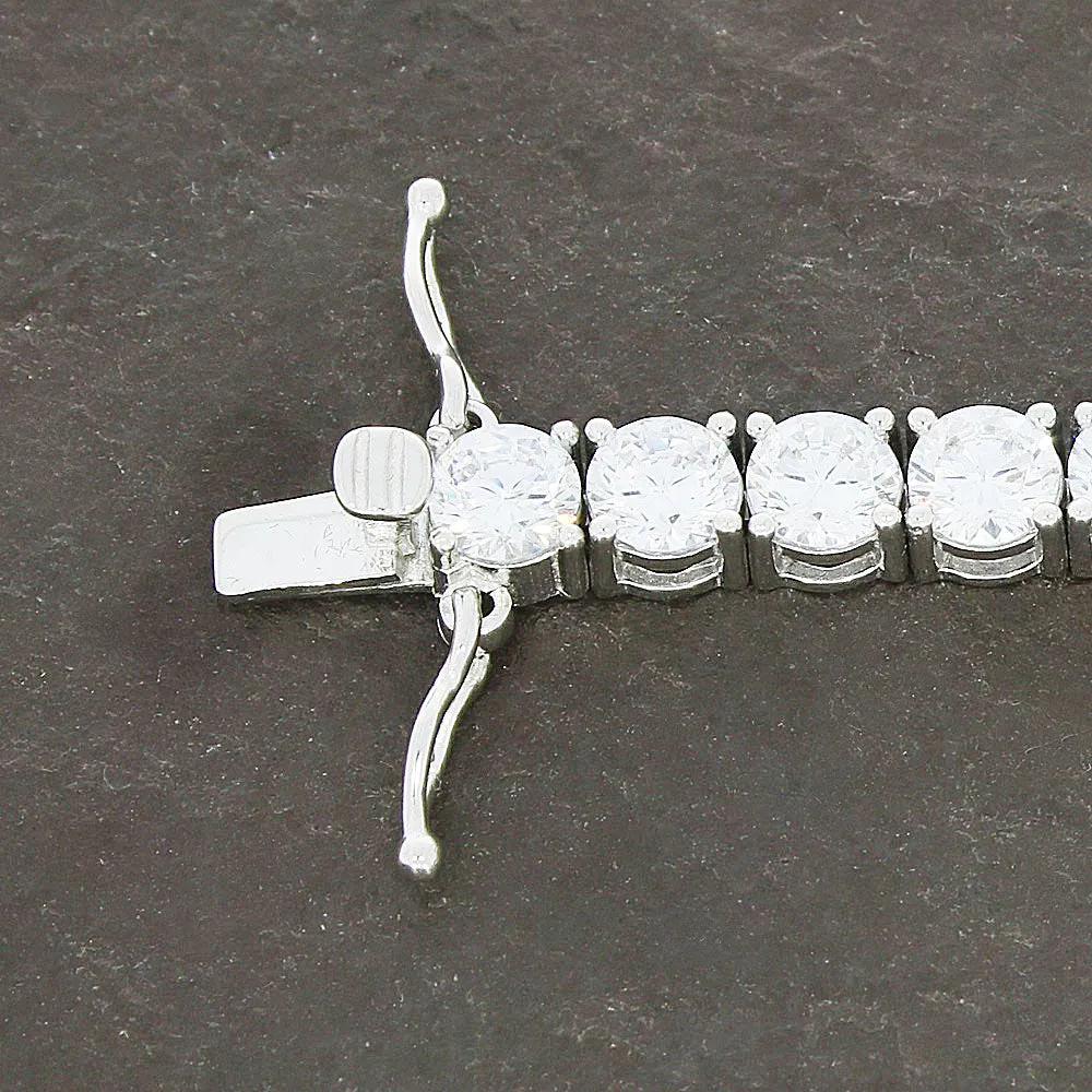 Ladies Sterling Silver White Cubic Zirconia Bracelet GVL073