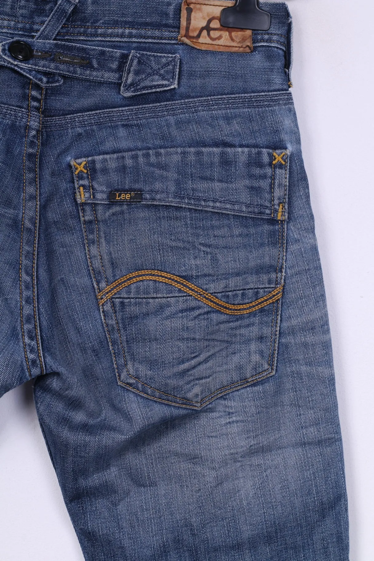 Lee Mens W 32 Trousers Blue Jeans Denim Cotton Straight Leg Pants