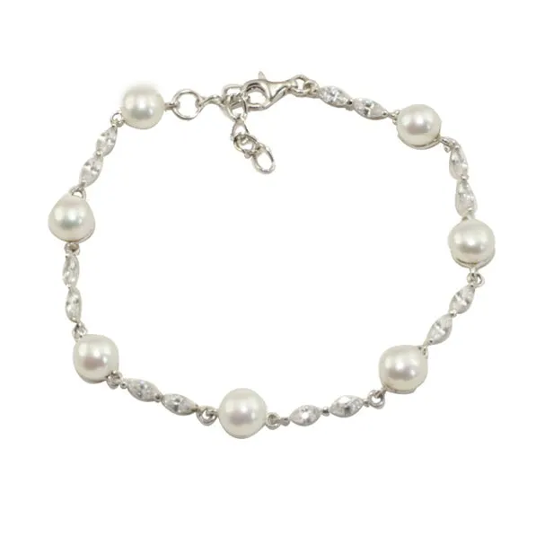 Lido Sterling Silver Freshwater Pearl Bracelet T167B