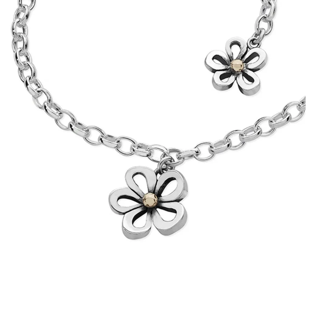 Linda MacDonald Flower Sterling Silver Bracelet Woodland Collection BF