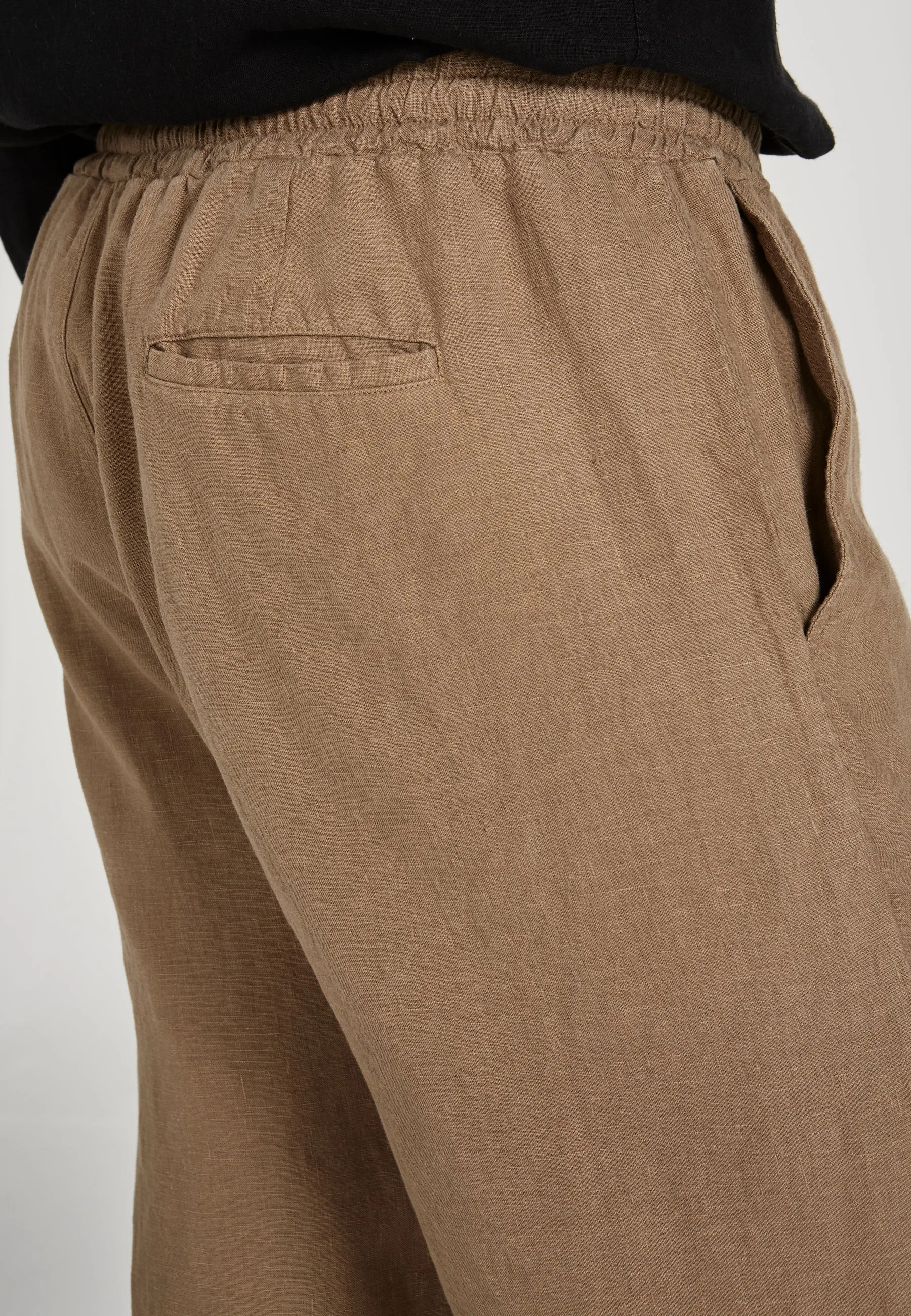 Linen Chino Pants ERIC - Muddy Brown (Linen) Givn Berlin