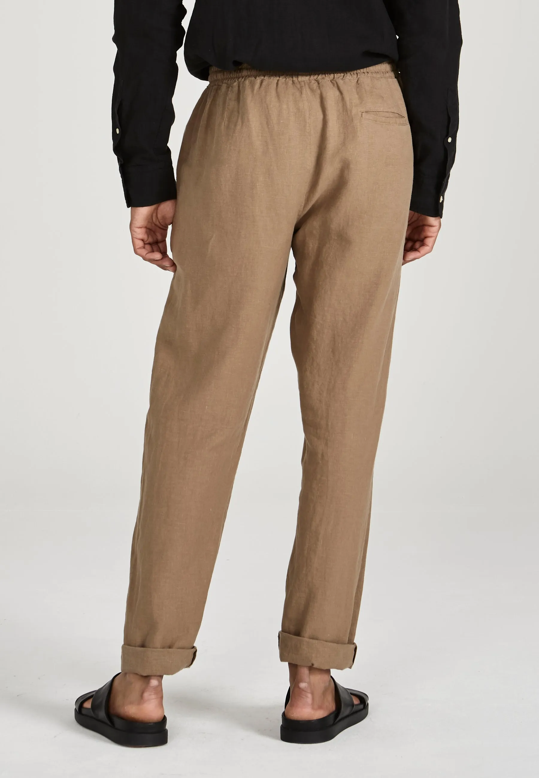 Linen Chino Pants ERIC - Muddy Brown (Linen) Givn Berlin