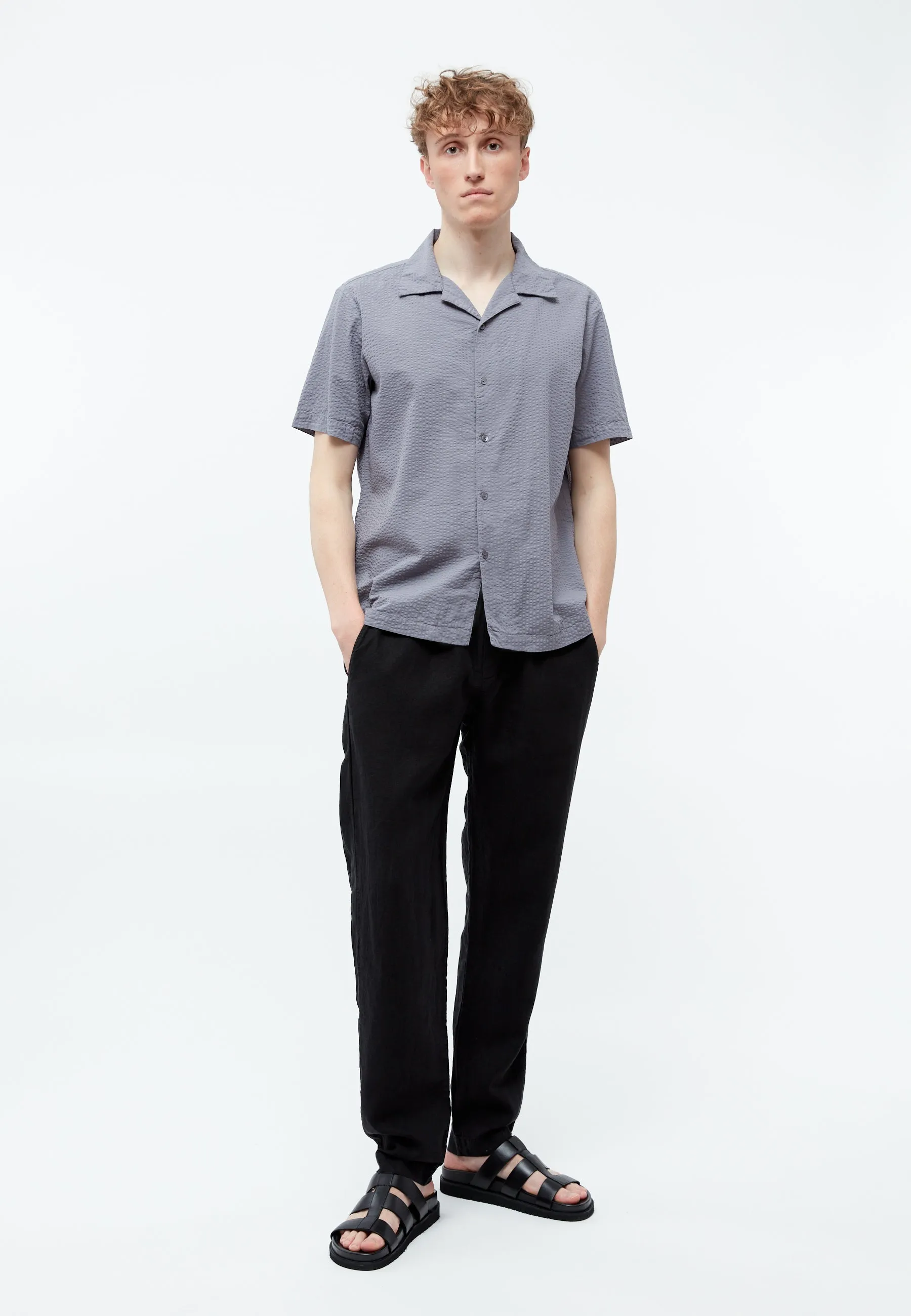 Linen pants GBERIC with drawstring - Black (Linen) Givn Berlin