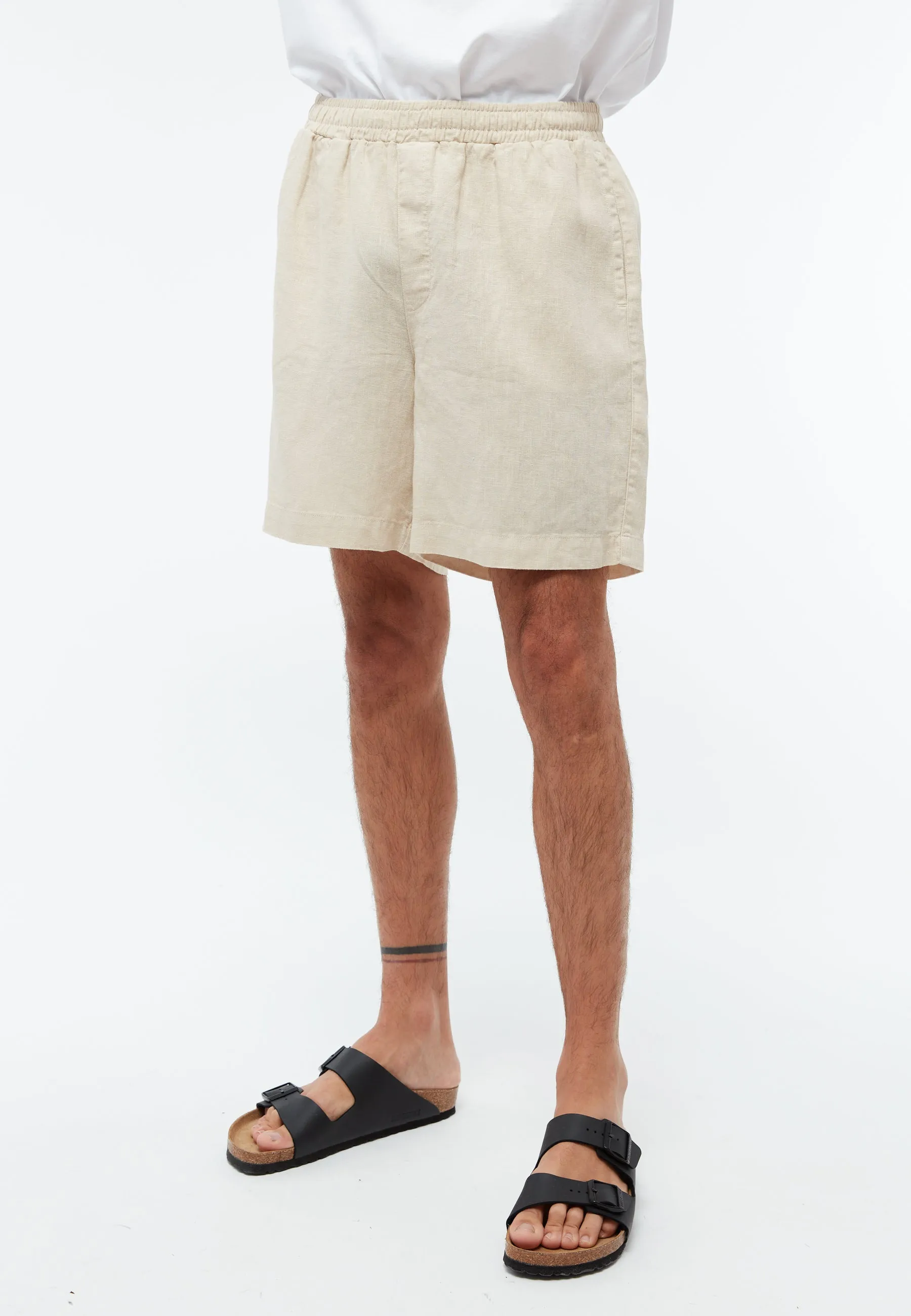 Linen shorts GBLAURIN with drawstring - Beige (Linen) Givn Berlin