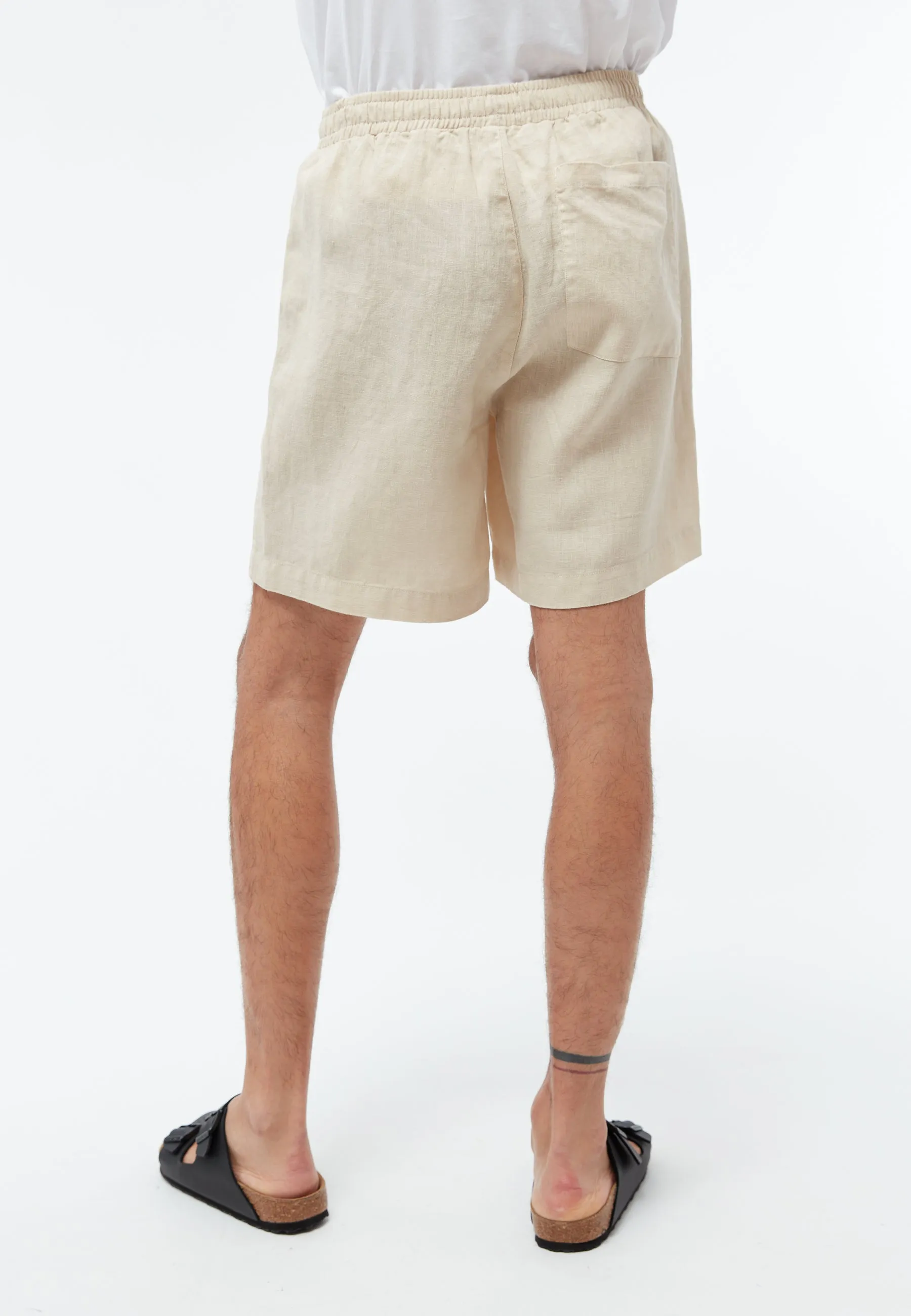 Linen shorts GBLAURIN with drawstring - Beige (Linen) Givn Berlin