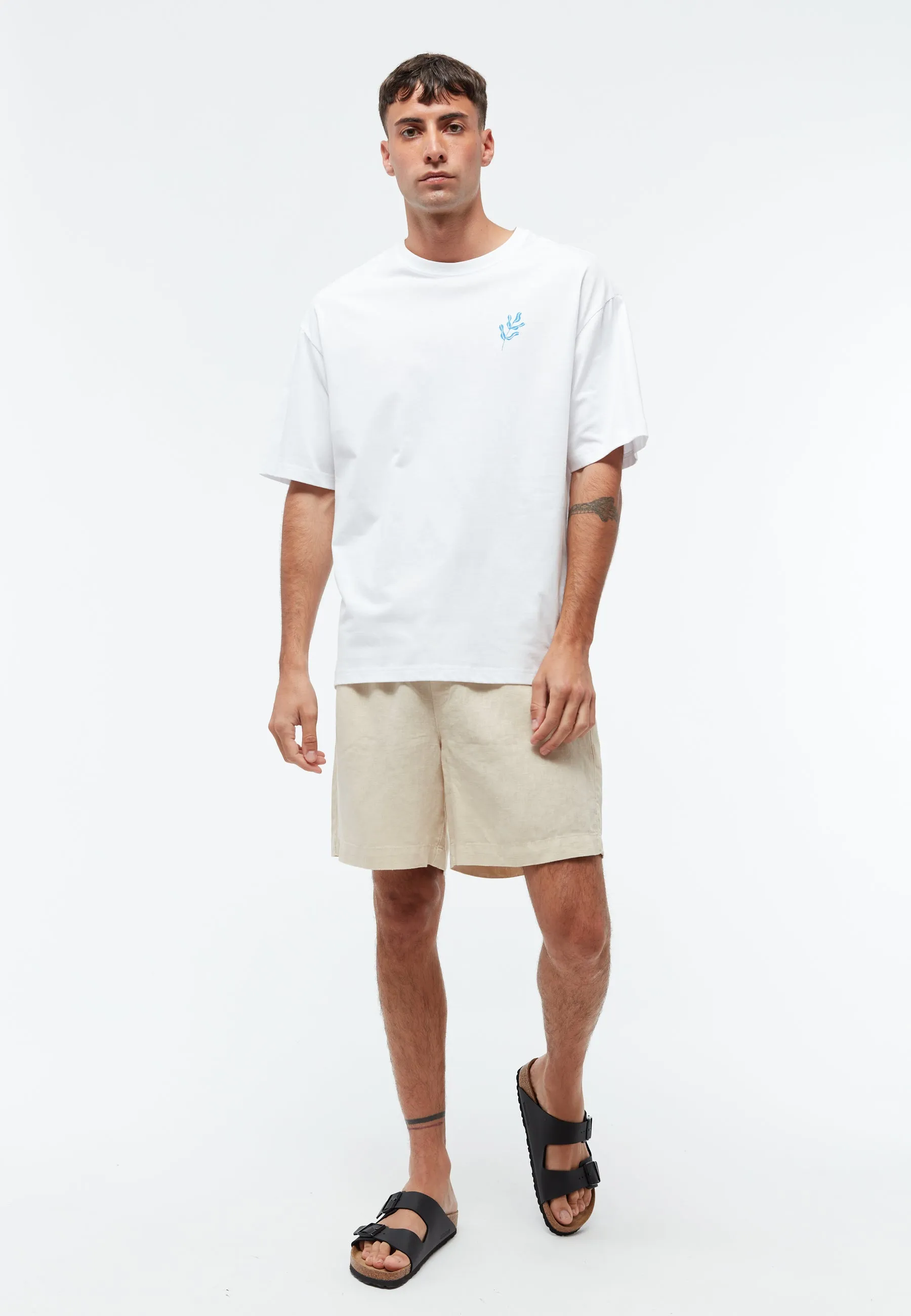 Linen shorts GBLAURIN with drawstring - Beige (Linen) Givn Berlin
