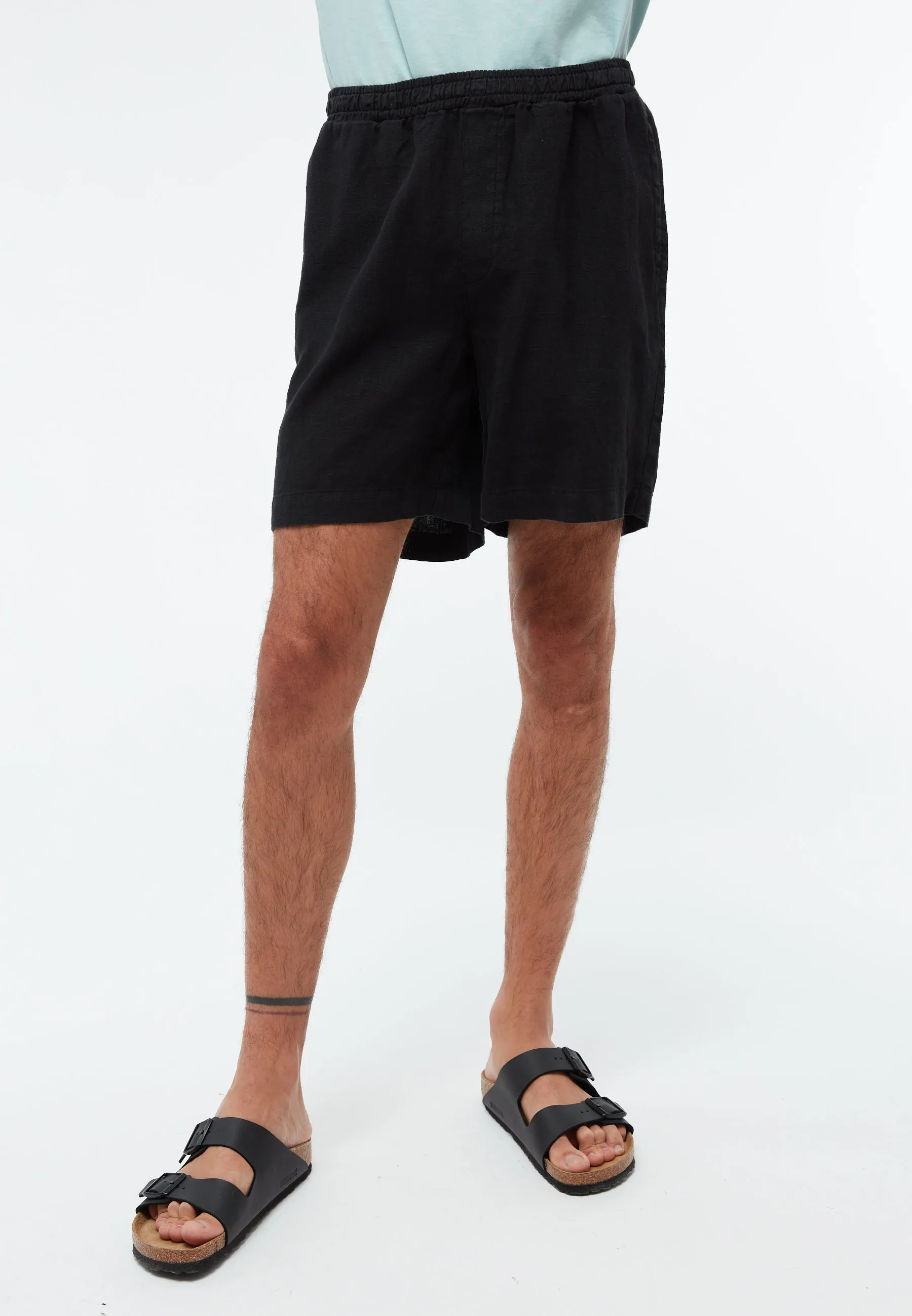 Linen shorts GBLAURIN with drawstring - Black (Linen) Givn Berlin