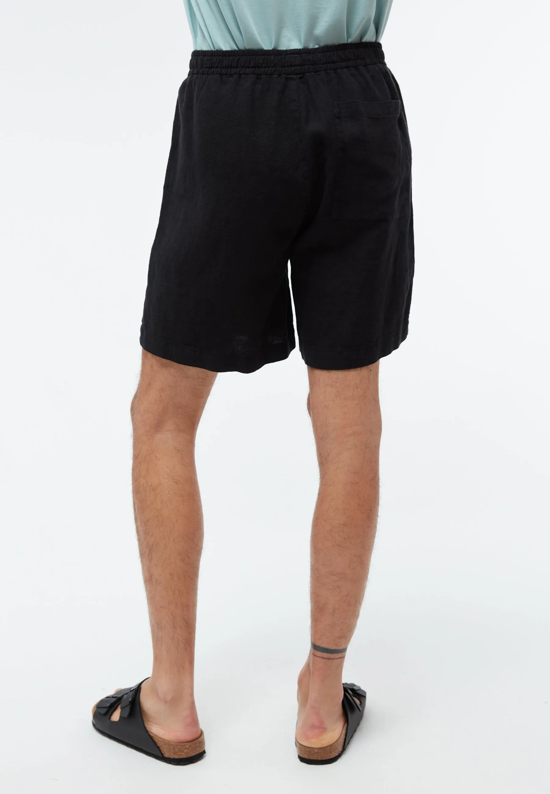 Linen shorts GBLAURIN with drawstring - Black (Linen) Givn Berlin