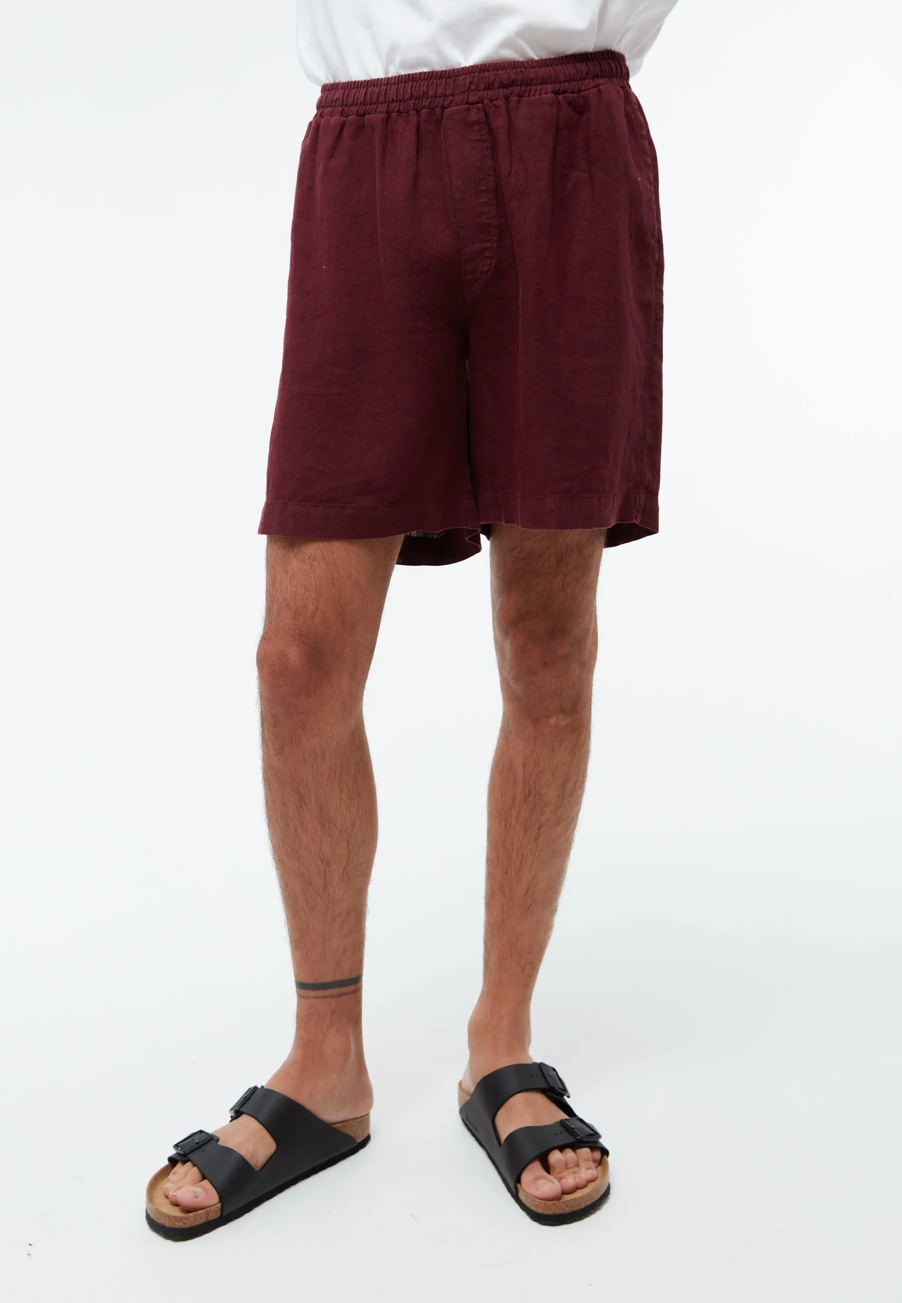 Linen shorts GBLAURIN with drawstring - Burgundy (Linen) Givn Berlin