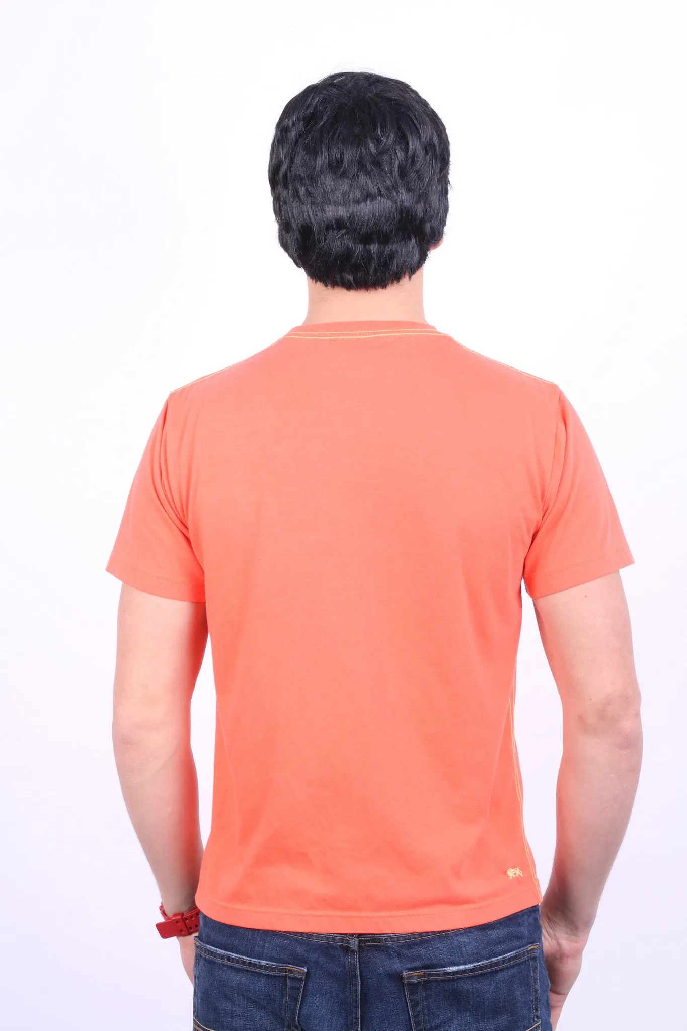Lonsdale London Mens S T-Shirt Classic Logo Lion Orange Top Training