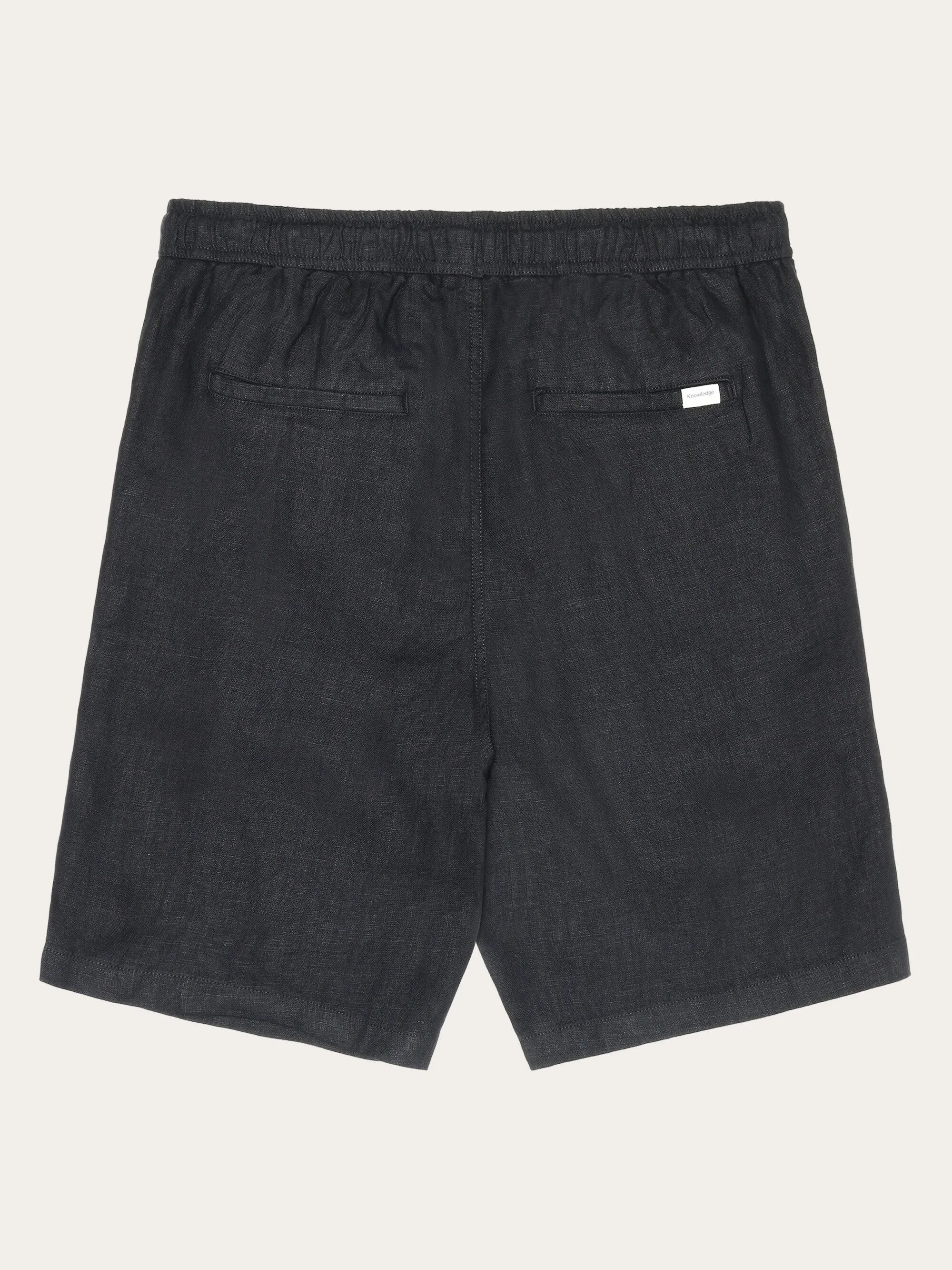 Loose Linen shorts - Black Jet Knowledge Cotton