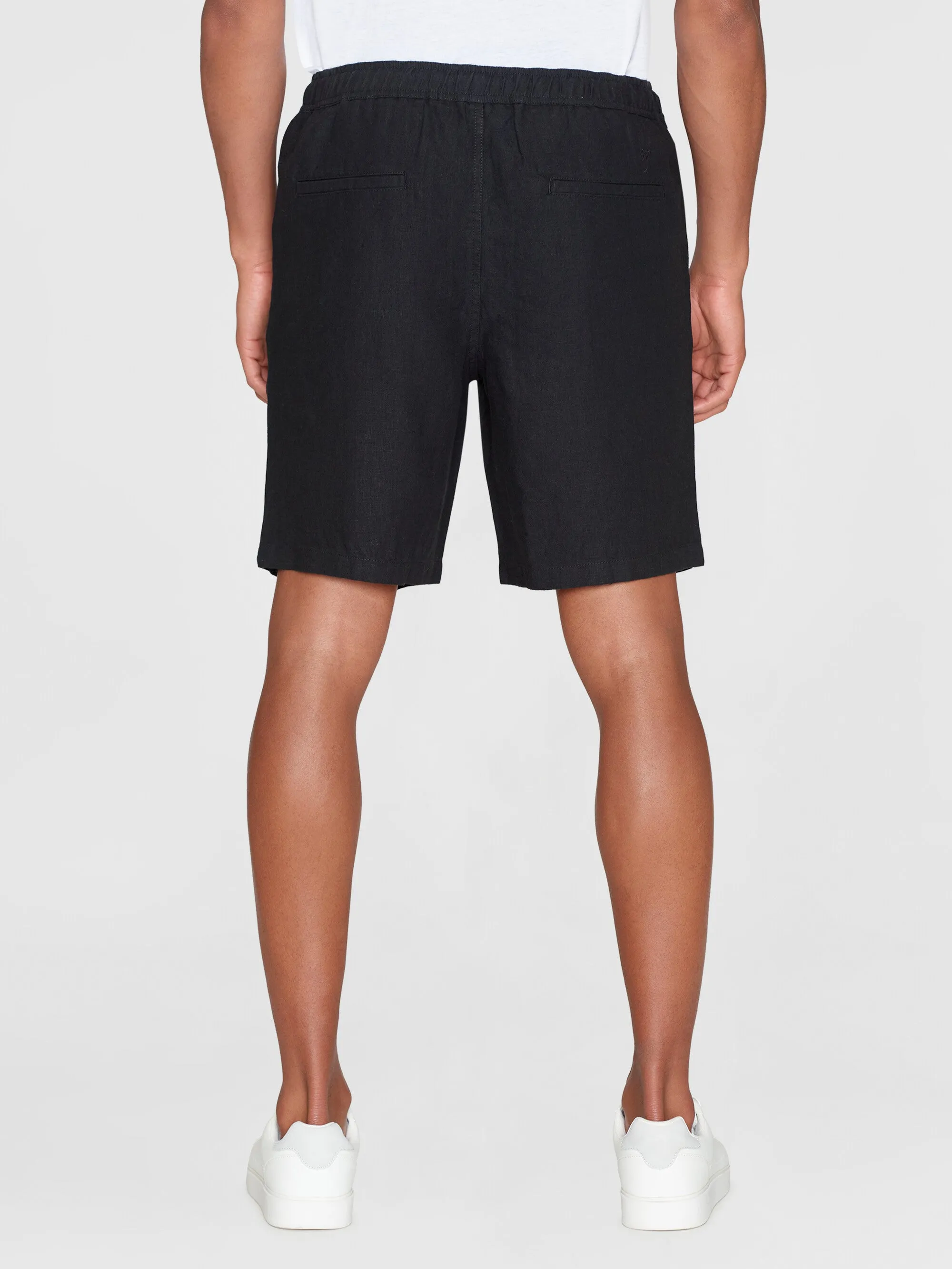 Loose Linen shorts - Black Jet Knowledge Cotton