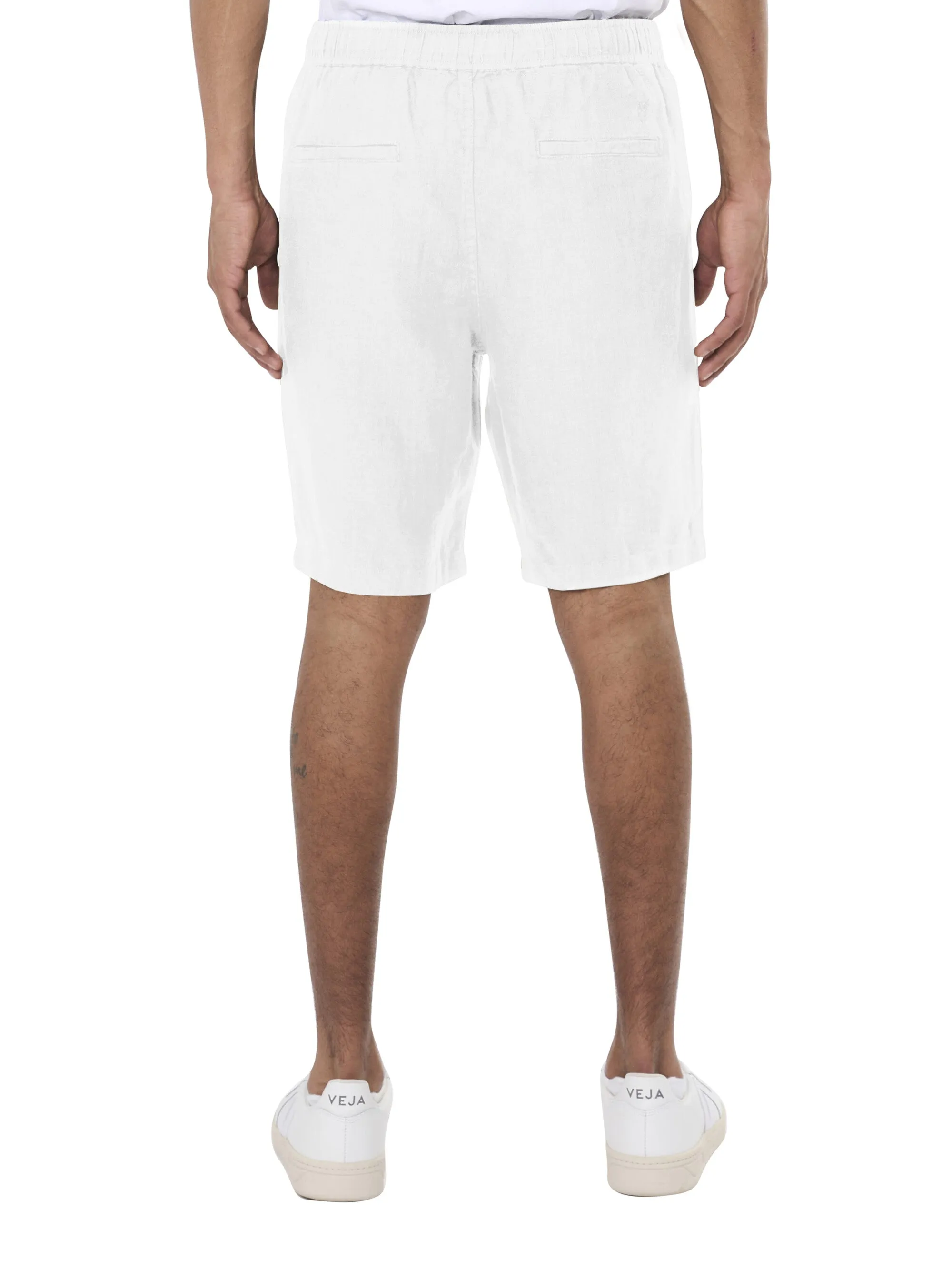 Loose Linen shorts - Bright White Knowledge Cotton