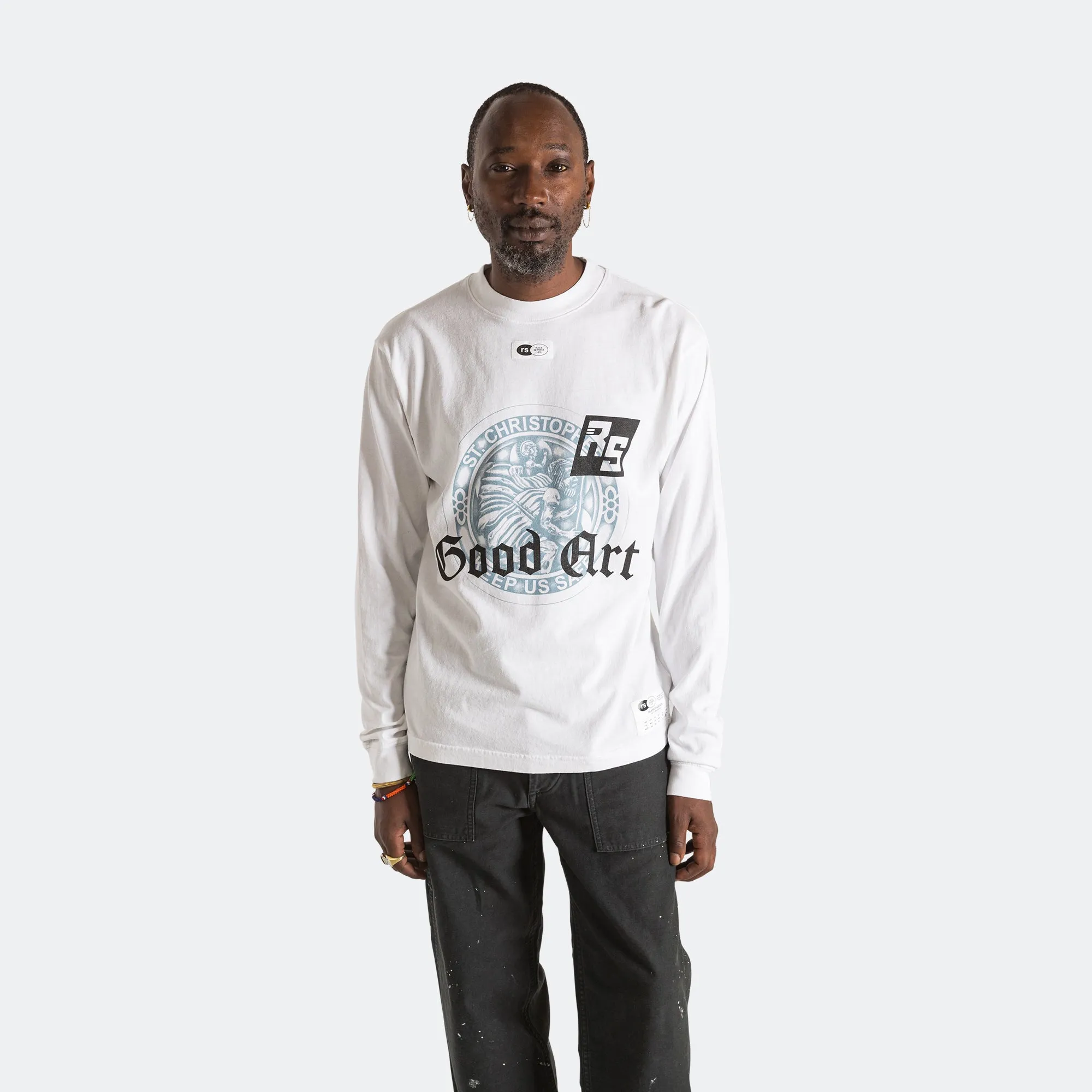 LS T-Shirt x Race Service - Optical White