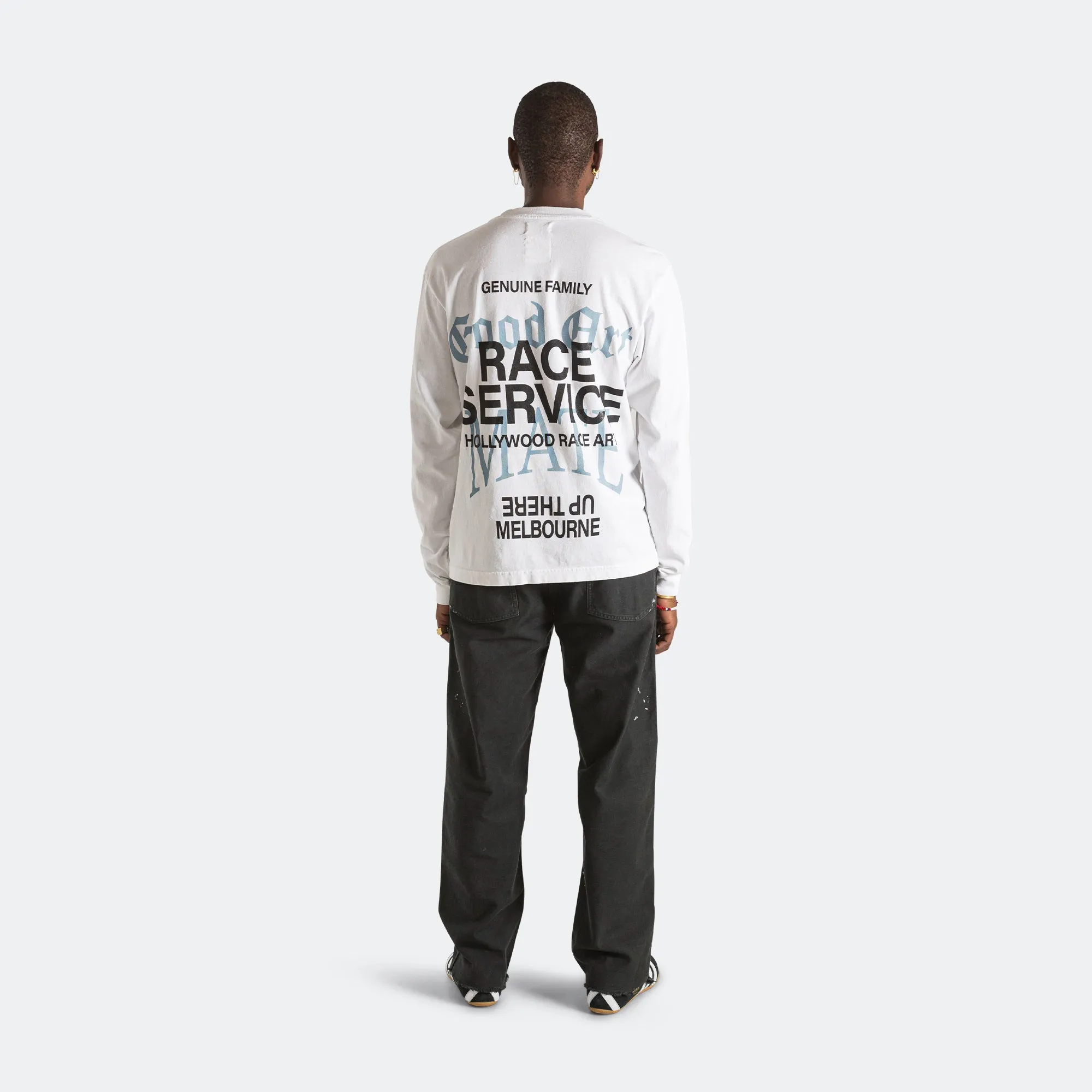 LS T-Shirt x Race Service - Optical White