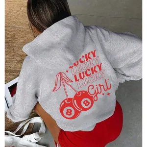 Lucky Cherries Back Logo Hoodie