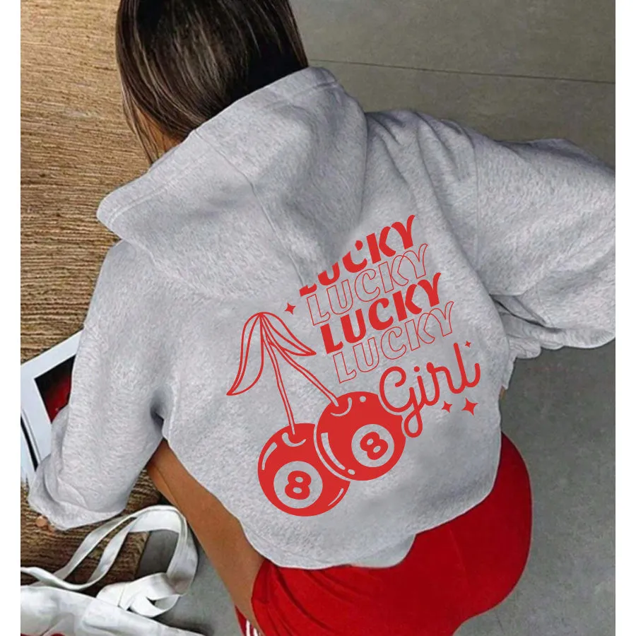 Lucky Cherries Back Logo Hoodie