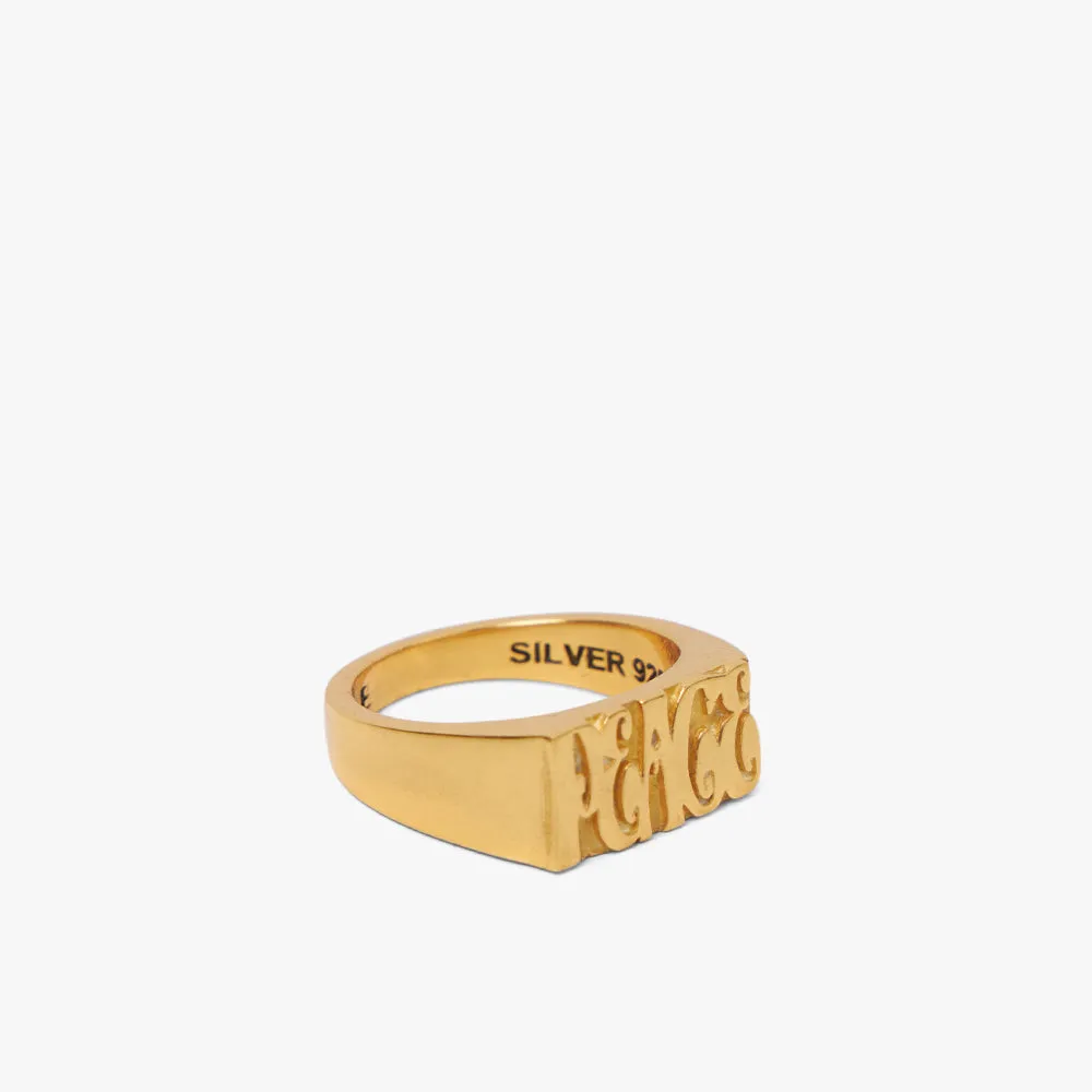 MAPLE Word Peace Ring / 14K Gold Plated