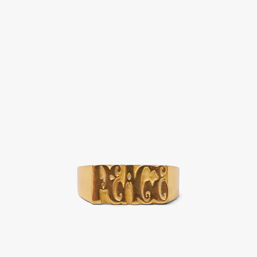 MAPLE Word Peace Ring / 14K Gold Plated