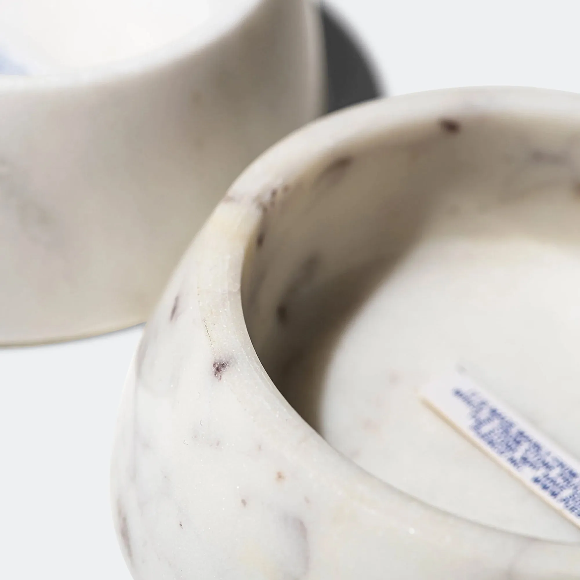 Marble Pet Bowl - White