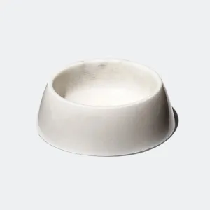 Marble Pet Bowl - White