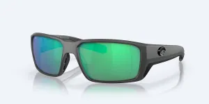 Men's Fantail Pro Sunglasses In Matte Grey/green Mirror Polarized Glass